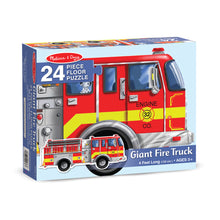 Load image into Gallery viewer, Giant Fire Truck Floor Puzzle - 24pc