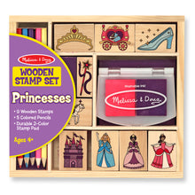 Load image into Gallery viewer, Wooden Princess Stamp Set
