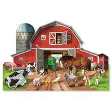 Load image into Gallery viewer, Busy Barn Shaped Floor Puzzle - 32pc