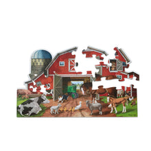 Load image into Gallery viewer, Busy Barn Shaped Floor Puzzle - 32pc