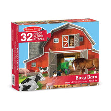 Load image into Gallery viewer, Busy Barn Shaped Floor Puzzle - 32pc