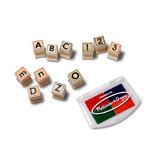 Load image into Gallery viewer, Wooden ABC Activity Stamp Set