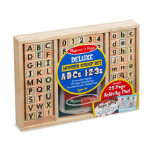 Load image into Gallery viewer, Wooden ABC Activity Stamp Set