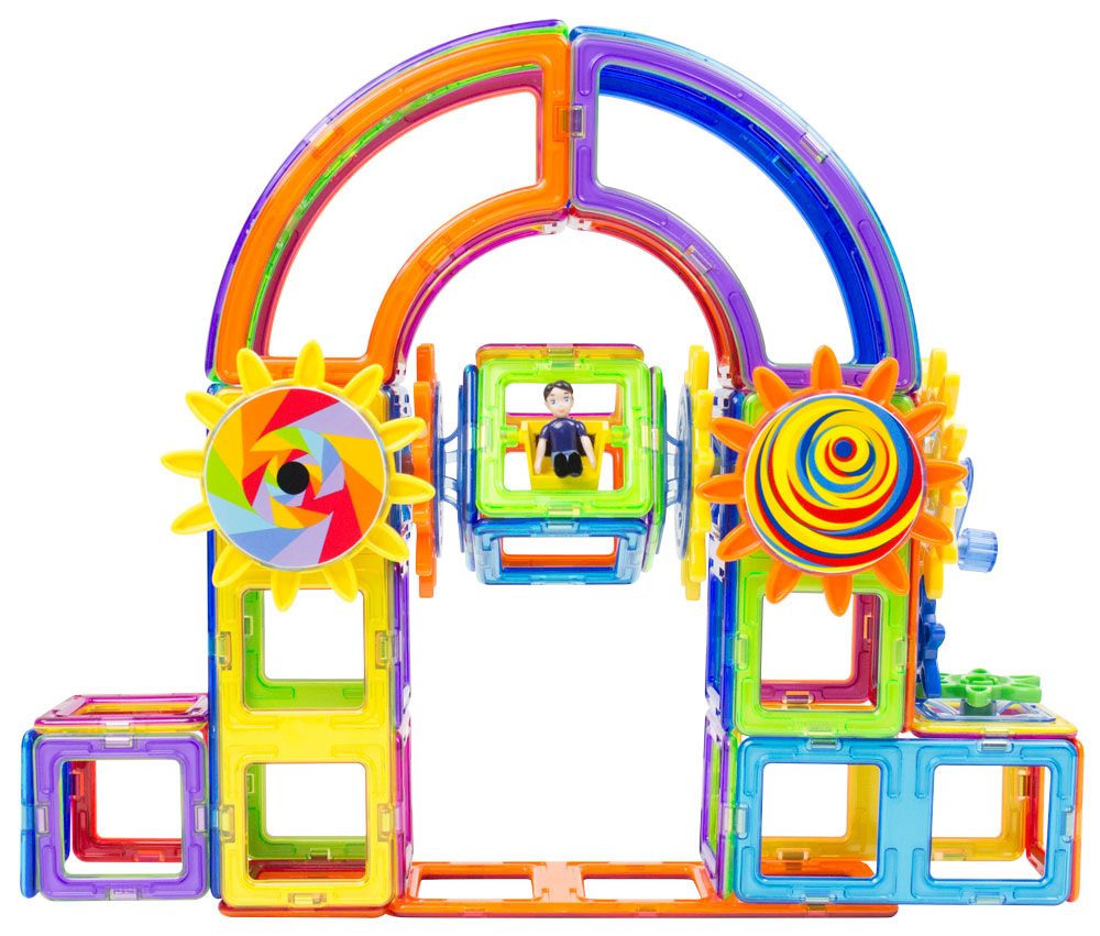 Magformers 63205 61-Piece Magnets in Motion Gear Set