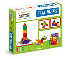 Load image into Gallery viewer, TileBlox Rainbow 30pc With Magnetic Activity Board