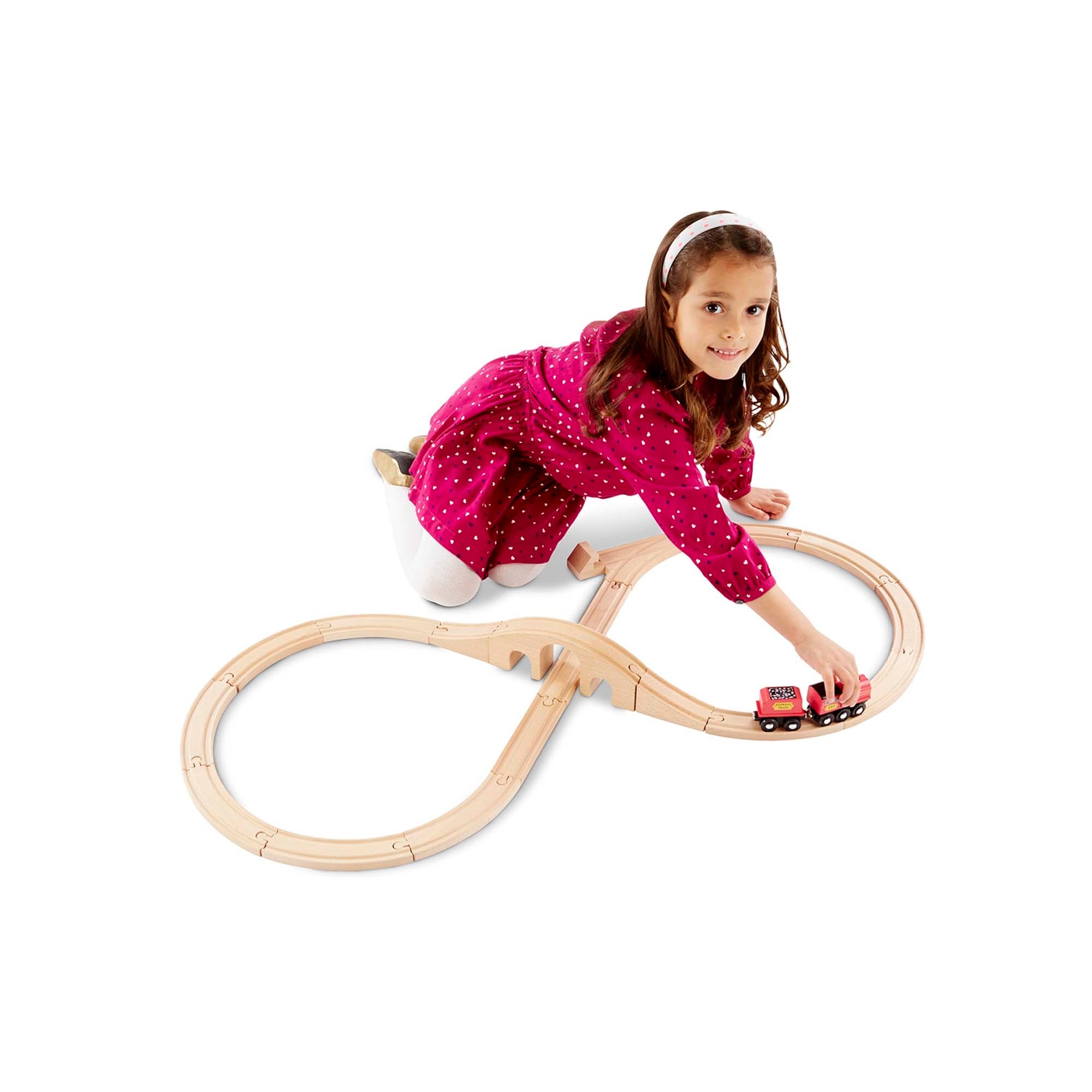 Bigjigs Rail Set De Tren De Madera Con Figura De Ocho, Ganador De La Medalla De Oro Al Mejor Juguete De Madera, Incluye Pistas Y Accesorios, Compatible Con Otras Marcas, Ideal Para Primer Set De Tren