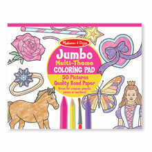 Load image into Gallery viewer, Jumbo Coloring Pad - Pink 11&quot; x 14&quot;
