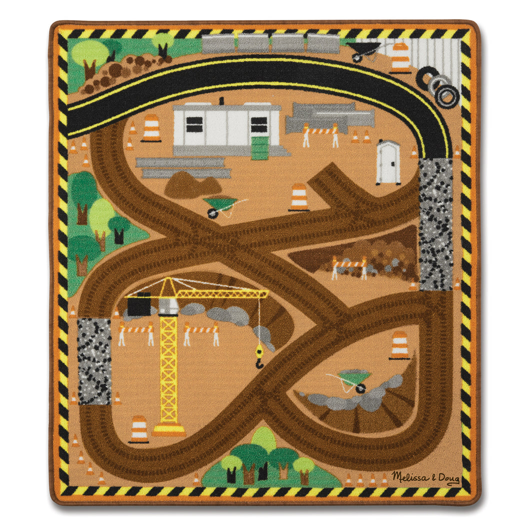 Round the Site Construction Truck Rug