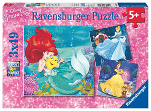 Princesses - 3 x 49pc Puzzles