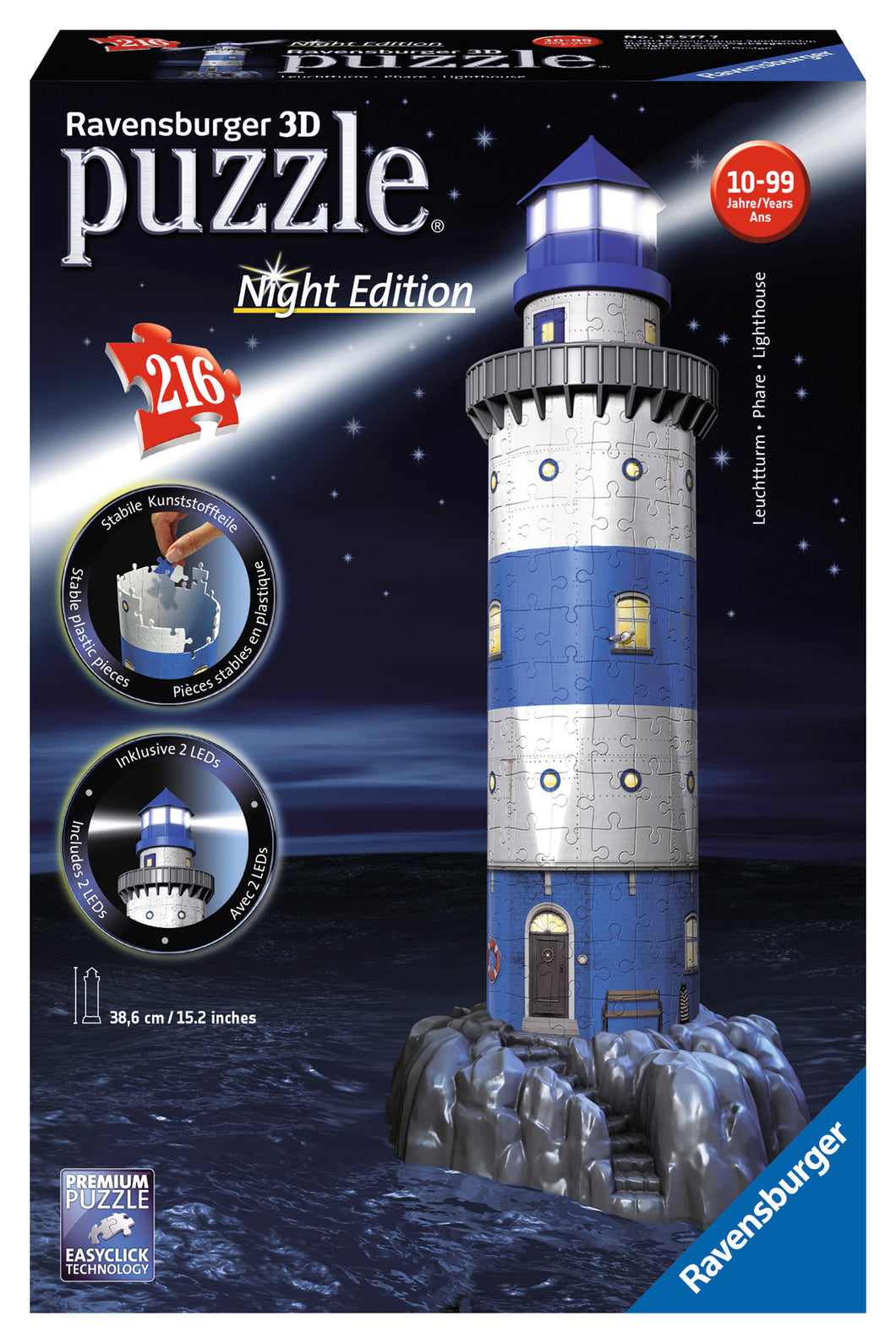 Lighthouse - Night Edition - 216pc 3D Puzzle