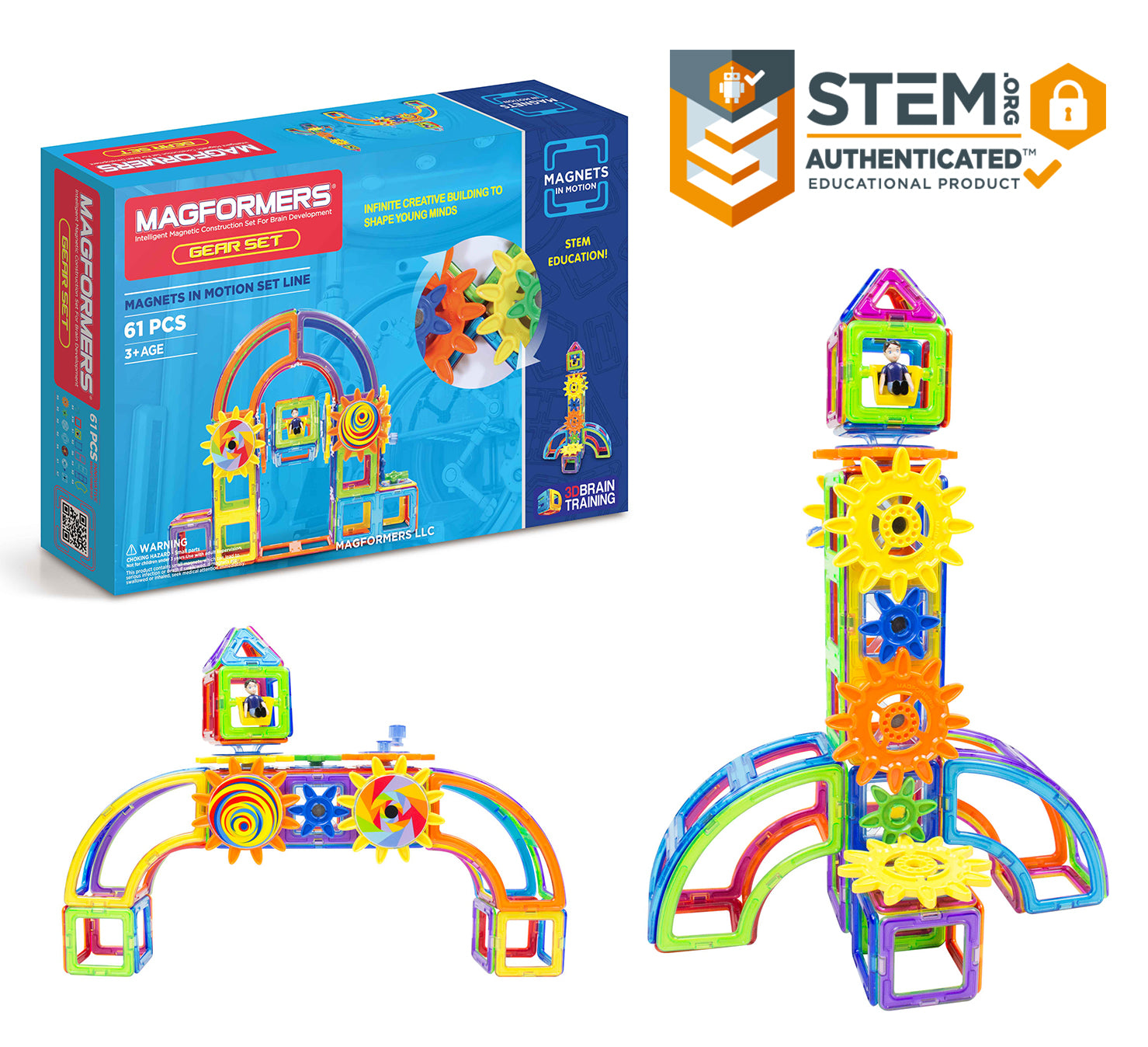 magformers power gear set Magformers Magnets in Motion 61pc Set