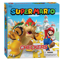 Load image into Gallery viewer, Super Mario vs Bowser Checkers &amp; Tic Tac Toe Combo Set
