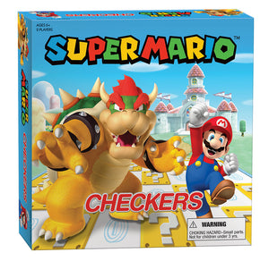 Super Mario vs Bowser Checkers & Tic Tac Toe Combo Set